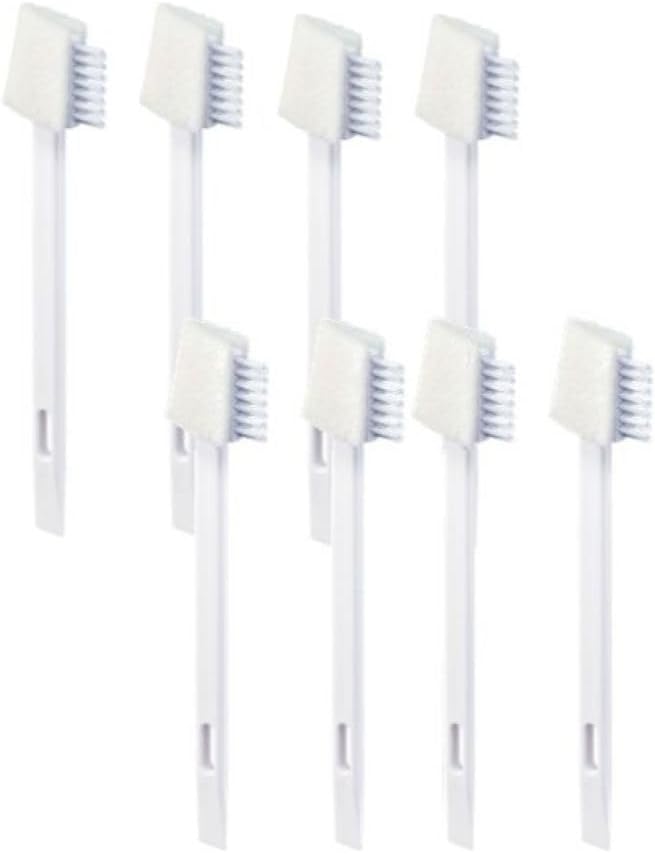 Mameki AZ-123 Ventilation Fan Cleaner Brush with Handle Cleaning Cleaning Approx. 1.3 x 0.4 x 6.1 inches (3.3 x 1 x 15.5 cm), White, Set of 4 x 2 Pack Spatula with Mini Brush Microwave Hood Made in