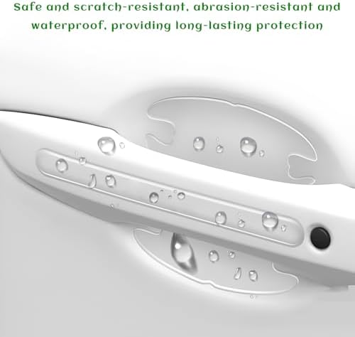 CCHRN 8 PCS Transparent Car Door Handle Protector, Scratch-Proof Auto Door Handles Bowl Stickers, Waterproof Handle Cup Protective Film for Most Vehicles, Car Accessories — view 5