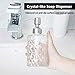 Easy Tang Glass Hand Dish Soap Dispenser for Bathroom Kitchen 12 Oz Crystal Design with Silver Pump Refillable Liquid Soap Dispenser (Clear)
