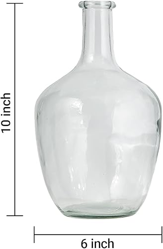 Miniatura 5 de Serene Spaces Living Jarrón alto transparentemarrón, florero de vidrio, elegante decoración del hogar para flores frescas o secas, perfecto para