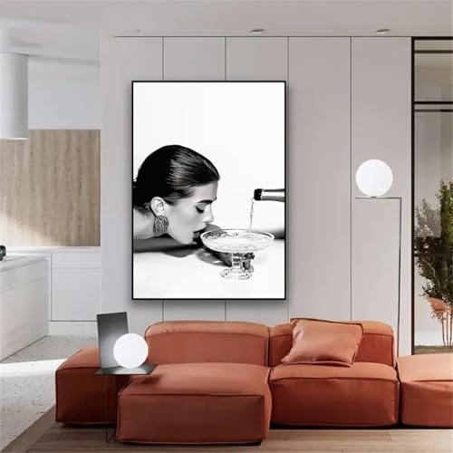 Peinture sur toile vin rouge au design minimaliste pour intérieur haut de gamme