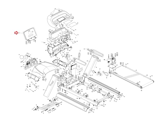 Image of Display Console Set Semi Assembly 1000441853 Works with Vision Fitness TM742B Treadmill