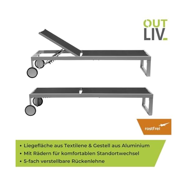 OUTLIV. Florenz Rollliege Aluminium Silber/Anthrazit