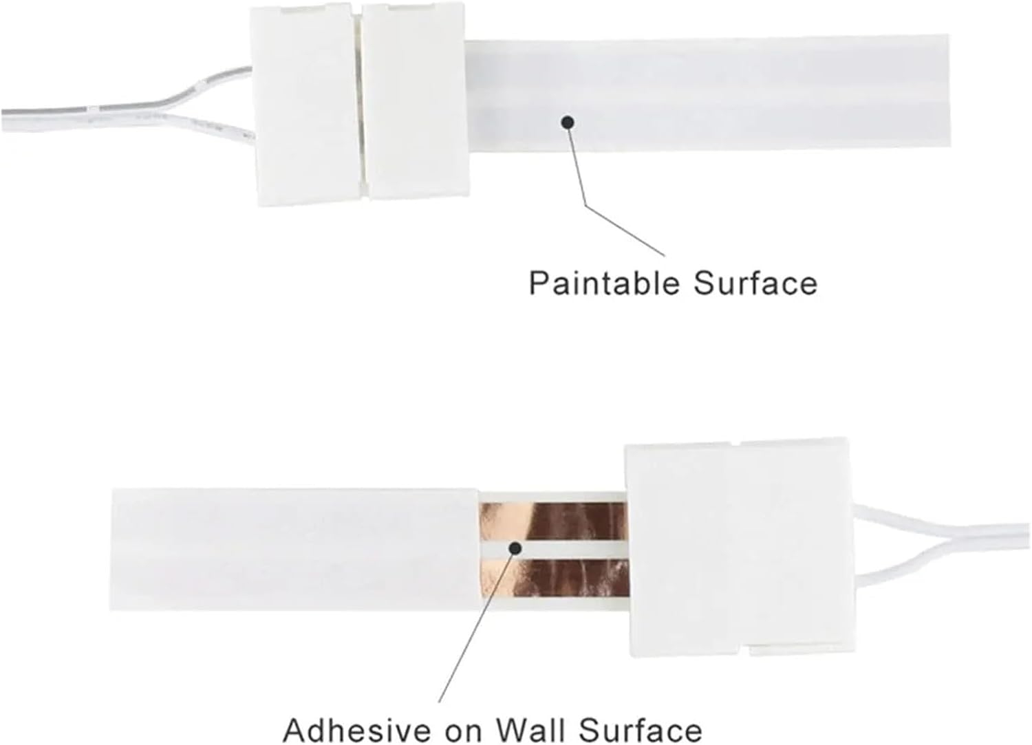 23 AWG Flat Cable with Connector, 2-core Copper Wire, Audio LED bonding Wire, Power DIY 10 Extension Cable(5M FKN10 2PCS)