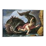 Pieter Lastman, Maler-Poster, Jonah und der Wal, Bilddruck, Leinwand, Wandfarbe, Kunstdekoration, moderne Wohnkunstwerke, Idee, 40 x 60 cm
