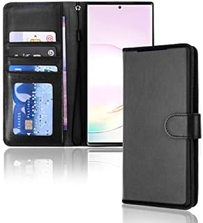 TECHGEAR Galaxy Note 20 Ultra Leather Wallet Case, Flip Protective Case Cover with Wallet Card Holder, Stand and Wrist Strap - Black PU Leather with Magnetic Closure For Samsung Galaxy Note 20 Ultra