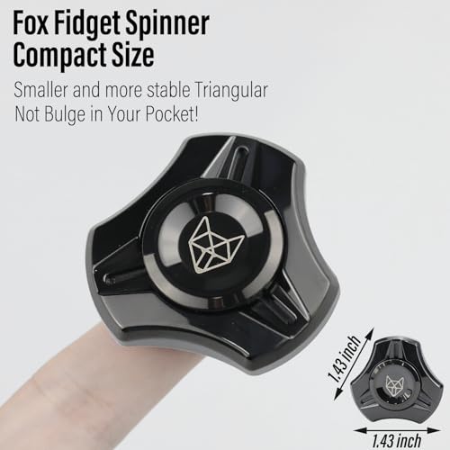 Image of FREELOVE Premium Metal Fidget Spinner for Adults, Stainless Steel Heavy Silent Spinner with Precision Bearing, Small Office Desk Toy & EDC for Stress Relief Focus ADHD, Mini Black