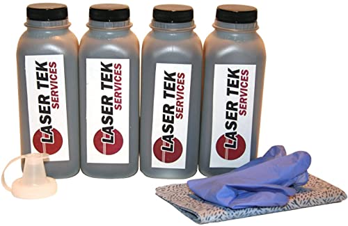Laser Tek Services Compatible Toner Refill Kit Replacement for Samsung and Xerox Universal Works with Samsung ML-1010 1020M 1210 1220M 1430 Printers (Black, 4 Pack)