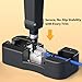 Cyberguys! Heavy Duty Keystone Jack Punch Down Tool Stand, Stable Base for RJ45/RJ11 Terminations, Impact Resistant ABS Housing, Portable Storage Bag for Network Installers