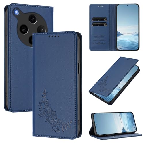 �X�}�z�P�[�X �Ή��@�� for Oppo Find X8 Ultra 5G�yRFID�u���b�N�z�y�J�[�h�z���_�[�t�����z �}�O�l�b�g�J�� �X�^���h�@�\�t���z�X�}�z�P�[�X Blue
