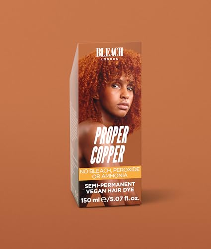 Bleach London Proper Copper Colour - Rich Coppery Auburn Hair Dye - Vegan & PETA-Approved Semi-Permanent Direct Dye - 150 ml