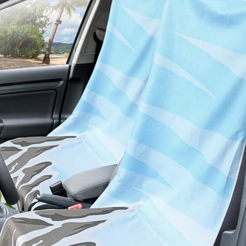 Image of 1 Pack Car Seat Towel Cover with Storage Bag, National Park 1 Style | 63 x 32 in Car Towel Seat Cover Non Slip Waterproof, Gym Workout Swimming Running, Machine Washable Sweat Absorbent Protector