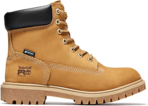 Timberland PRO Timberland PRO Women's Direct Attach 6 Inch Steel Safety Toe Insulated Waterproof Industrial Work Boot, Wheat Nubuck, 9