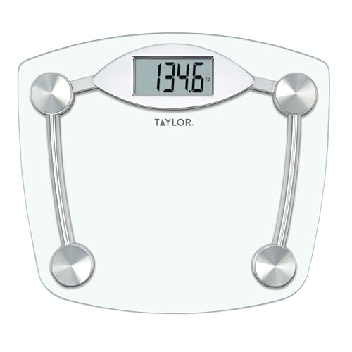 Taylor Digital Bathroom Scale, Body Weight Scale, Instant On and Off, 400 lb Capacity, Sturdy Clear...