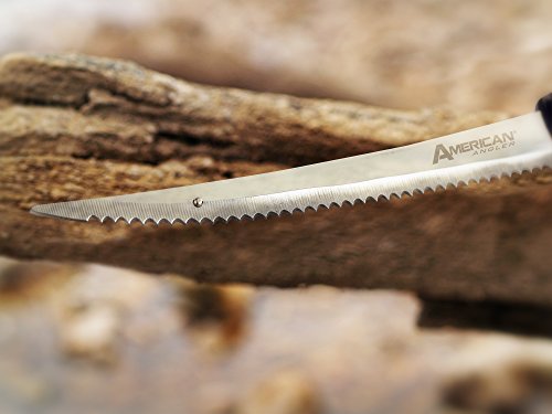 American Angler Replacement 8" Curved Serrated Electric Fillet Knife Blade, Stainless Steel (31010DS)