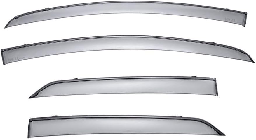 WellVisors Window Visors Wind Deflectors Compatible with Toyota Yaris 4Dr Hatchback 2009-2011 with Black Trim Rain Guards 3-847TY026