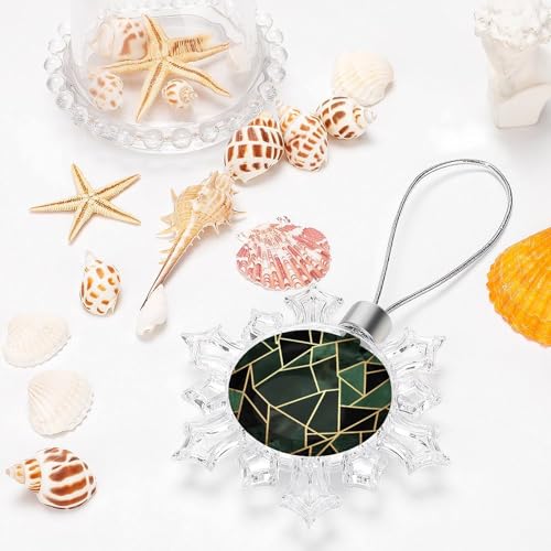 Pendentif flocon de neige incassable et léger pour sapin de Noël - 6