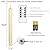 GenSwin Flameless Ivory Taper Candles Flickering with 10-Key Remote, Battery Operated Led Warm 3D Wick Light Window Candles Real Wax Pack of 6, Christmas Home Wedding Decor(0.78 X 9.64 Inch)