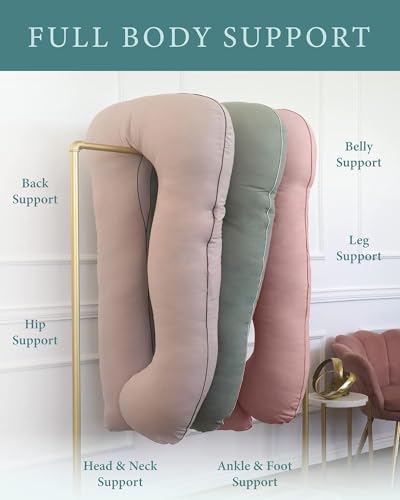 Image of Safe Multifunctional Microfiber U Shaped Pregnancy Pillow /Maternity Pillow. (Green-U-PIPEN-2)