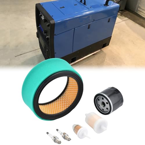 FLTRUCKTOP 230015 Tune-Up Filter Kit fits for Miller Bobcat 225 260 Gas Engine for Miller Trailblazer 325 Engine Driven Welder Air Oil Fuel Filter Spark Plug Pre-Cleaner Maintenance
