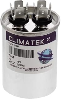 Z23S2707N - ClimaTek Upgraded Round Capacitor Fits Aerovox - 7.5 uF MFD 370 440 Volt VAC