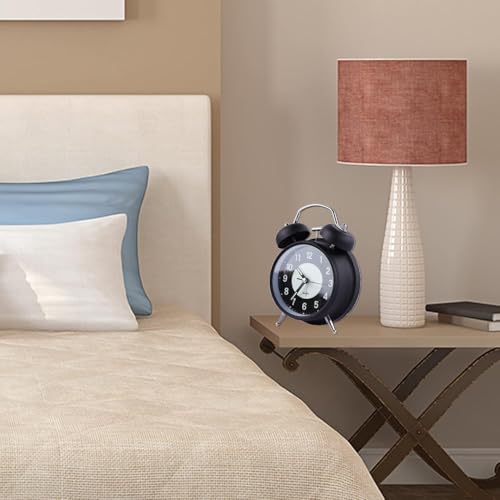 Image of HOME SKILL Alarm Clock for Heavy Sleepers Loud Clock for Adults, Table Clock with Backlight Alarm Clocks for Students Decoration Bedroom /Office (Black Luminous)