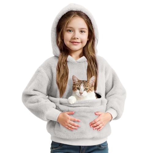 Pull de transport chat et chien avec veste à capuche douce enfant