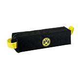 B: 20cm, H: 5cm Borussia Dortmund Faulenzermäppchen, Schwarzgelb, Polyester, 20 cm breit und 5 cm hoch, BVB-Emblem one size