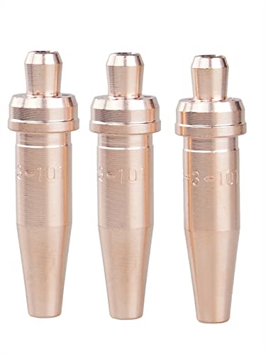 0-3-101,1-3-101,2-3-101 Acetylene Cutting Tips Compatible with Victor Style Light/Medium Duty Torch,Pack of 3