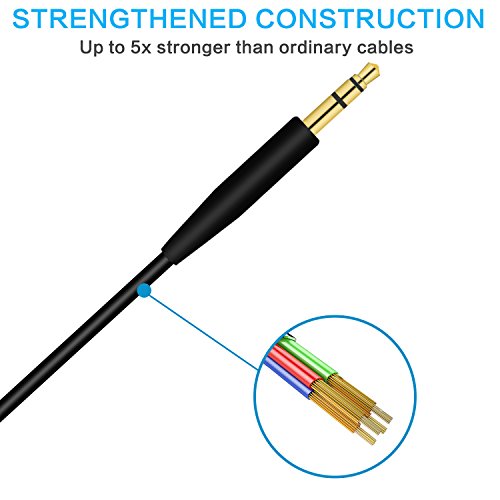 Saipomor Soundtrue Replacement Audio Cords For Bose 700 Oe2 Oe2I Quietcomfort45 Qc25 Qc35Ii Qc35 Qc45 Soundlink Soundlinkii Headphones(Black) #TOP1