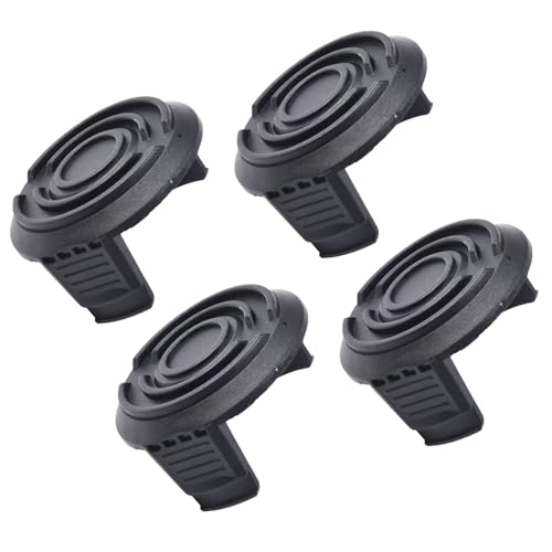 KoiLykke 4-Pack Black PVC Spool Cover Cap for N0F- & for GT-250/18-D String for Replacement Part, Grass Guard Accessory