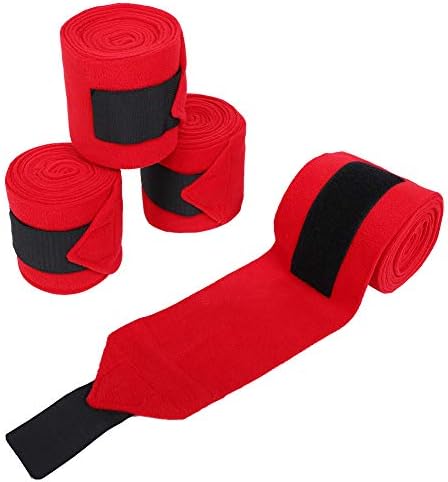 4PCS Bandages Tape Nonâ€‘Slip Breathable Fleece Pet Vet Animal Wound Cohesive Bandage Wrap Leg Support for Horse Dogs Leg Ankle Exercise Sports Protection