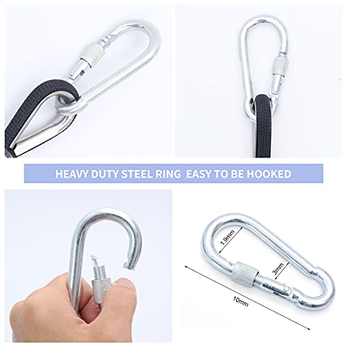 Outdoor Climbing Rope 10Mm Diameter 10M(32Ft) 20M(64Ft) Static Rock Climbing Rope,Tree Climbing Rappelling Rope,Escape Nylon Rope,Ice Climbing Equipment Fire Rescue Parachute Rope With 2 Steel Hooks #TOP2