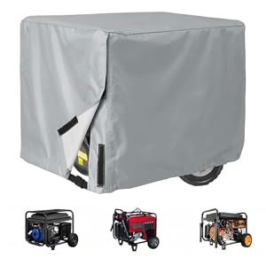 Generatorabdeckung Wasserdicht für Champion Power Equipment 200951 (2500W Inverter) 2019-2026, 210D Oxford Generator Abdeckung UV-beständig Schutzhaube Stromgenerator,A/Grey