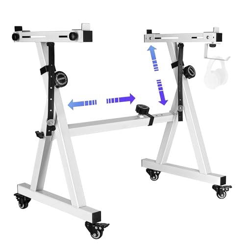 Universal Z-style Heavy-Duty Piano Keyboard Stand - Adjustable and Portable for 61/88 Keys (White)