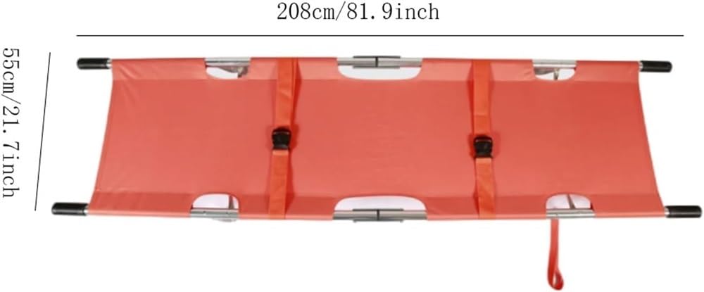 TAMNAN Barella pieghevole di emergenza portatile,Cuscinetto 159KG, con maniglie resistenti,Barella ambulanza di salvataggio ospedaliero