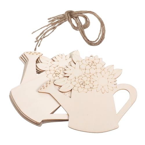 DIYEAH Your Decor 5pcs Wooden Flower Basket Ornaments DIY Craft Versatile Home Decor Spring Summer