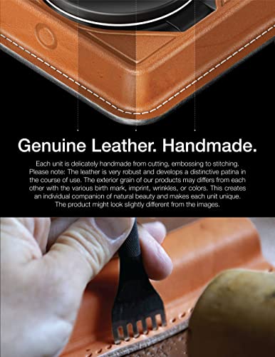 Vogduo 3 In 1 Wireless Magnetic Charging Stand - 15W Charger Dock Station With Genuine Leather 6Ft Extension Cables Switchable Nightlight For Iphone, Airpods, Apple Watch (Tan)  #TOP4