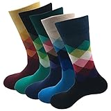 CYTSH Herren-Langrohr-Baumwolle von Herren erhöhen die Größe von 39-47 Casual Coton Socken Herrensocken, bunte Socken (5 Paare/Los) (Color : Mint, Size : US 10-13 EUF 45-47)
