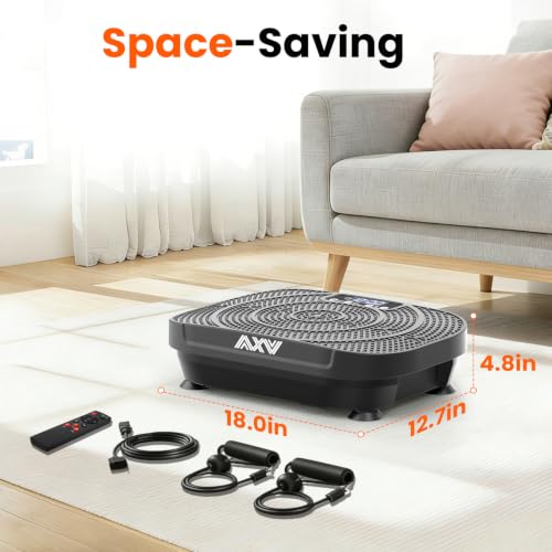 Image of AXV Vibration Plate Fitness Platform Exercise Machine Vibrating Shaking Full Body Shaker Workout Vibrate Stand Shake Board Sport for Weight Loss Fat Burner for Gym Home Office