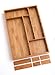 Lipper International 8397 Bamboo Wood Adjustable Drawer Organizer with 6 Removable Dividers, 12