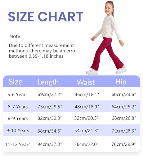 Leggings évasés pour filles parfaits pour l'école et le parc - 6