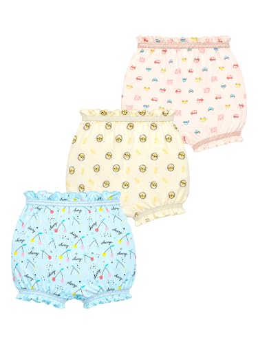 Image of BODYCARE Unisex Baby Trunks for Girls & Boys | Soft Cotton Innerwear Panty Set for Toddlers | Pack of 3| Comfortable & Stretchable Underwear (Colour Print May Very)