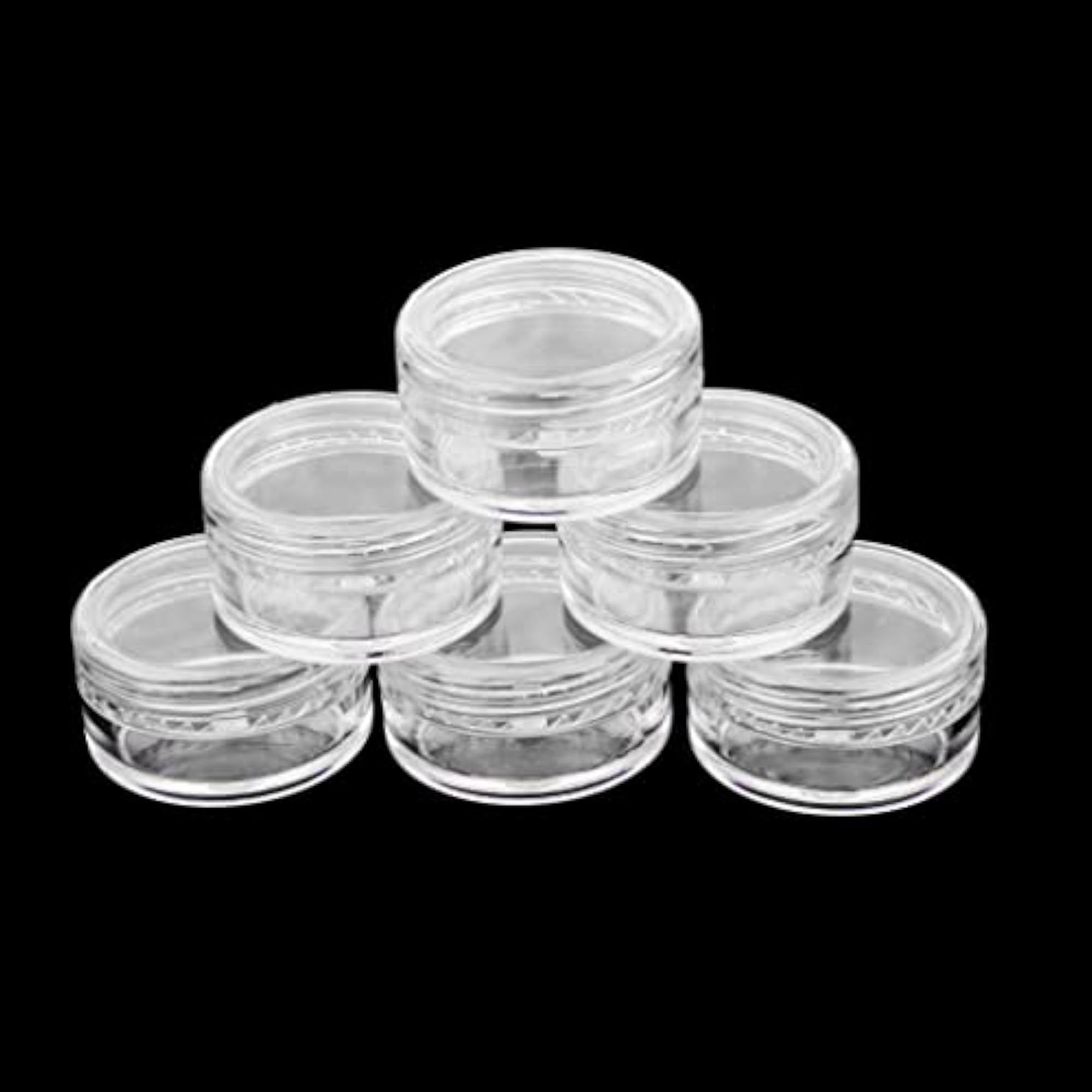 4x50pcs Empty Round Makeup Jar Pot for Travel Cream