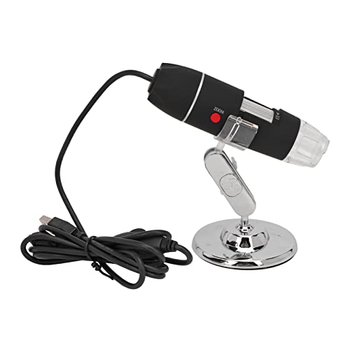 Microscopio digital USB 3 en 1 con lupa de 8 LED para inspección textil