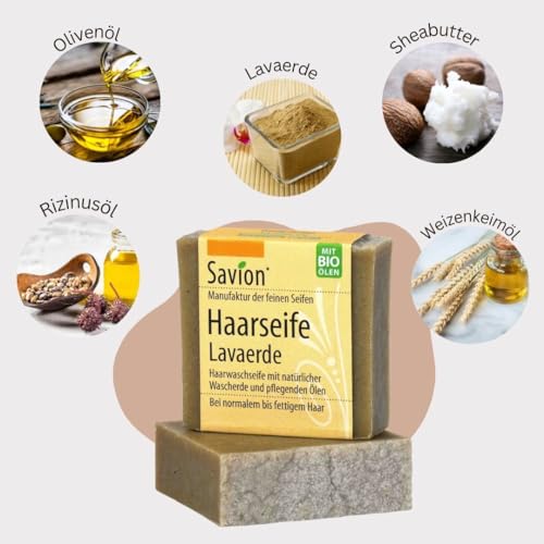 Haarseife Savion Lavaerde für normales und fettiges Haar