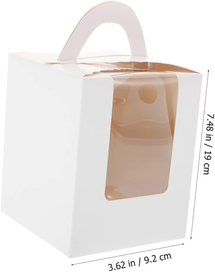 Mikinona Wrapping Box Portable Cake Carrier for Mousse Tiered Cupcake Packaging Boxes
