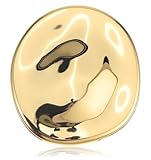 Gold Brooch, Vintage Metal Gold Brooches for Women, Elegant Geometric Design Women's Brooches & Pins, Large Irregular Round Brooch for Clothes Dresses Coats Evening Wear Wedding Birthday Parties