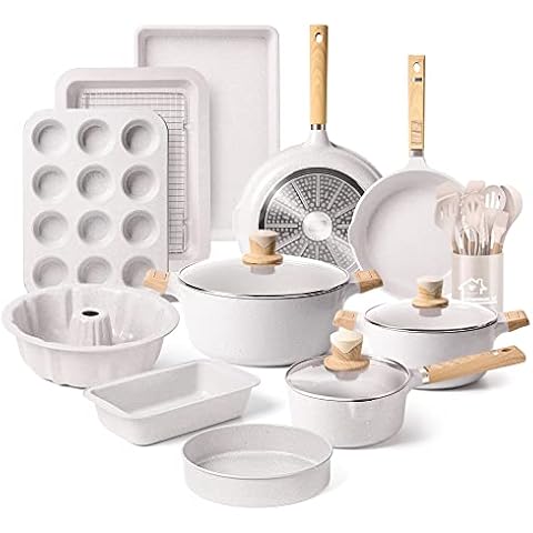 ilimiti Induccion Baterías de cocina Con tapa Granito Recubrimiento antiadherente Juego de ollas y sartenes Sin PFOA Cover