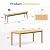 Wisteria Lane 3 Pieces Acacia Patio Dining Set for 4, Patio Dining Table and Chairs Set with Cushion, Modern Outdoor Dining Furniture Set for Lawn Backyard Garden Deck, Beige